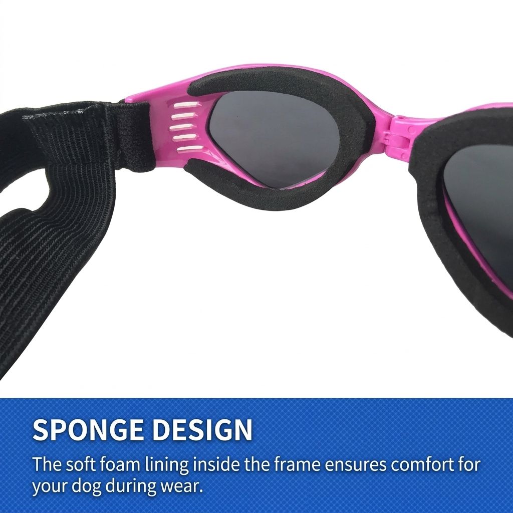 Foldable Pet Dog Goggles Sunglasses Adjustable UV Protection Windproof view 5