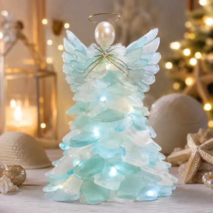 DIY Luminous Sea Glass Christmas Ornament Kit – Create Santa view 11
