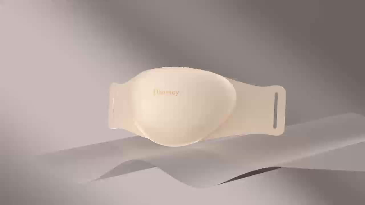 White abdominal massage belt