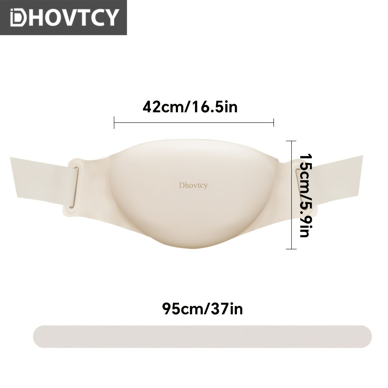 White abdominal massage belt view 5