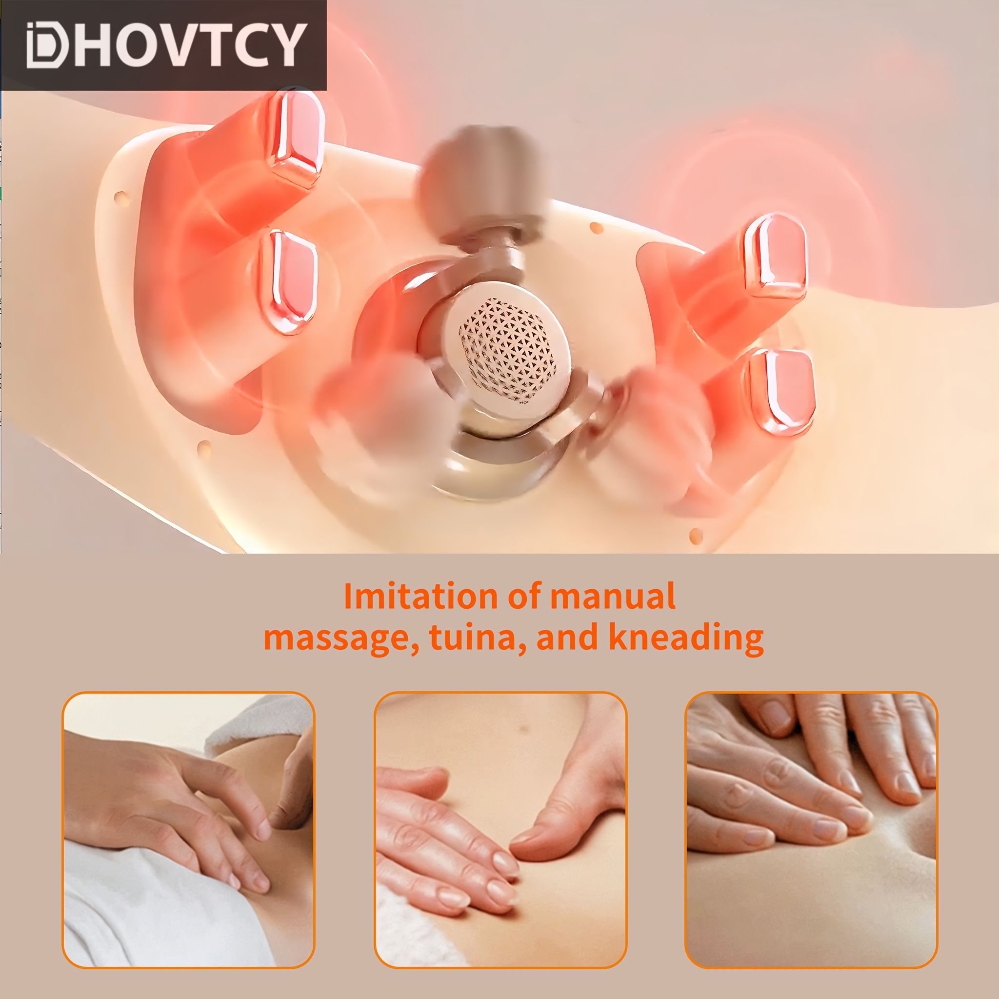 White abdominal massage belt view 11