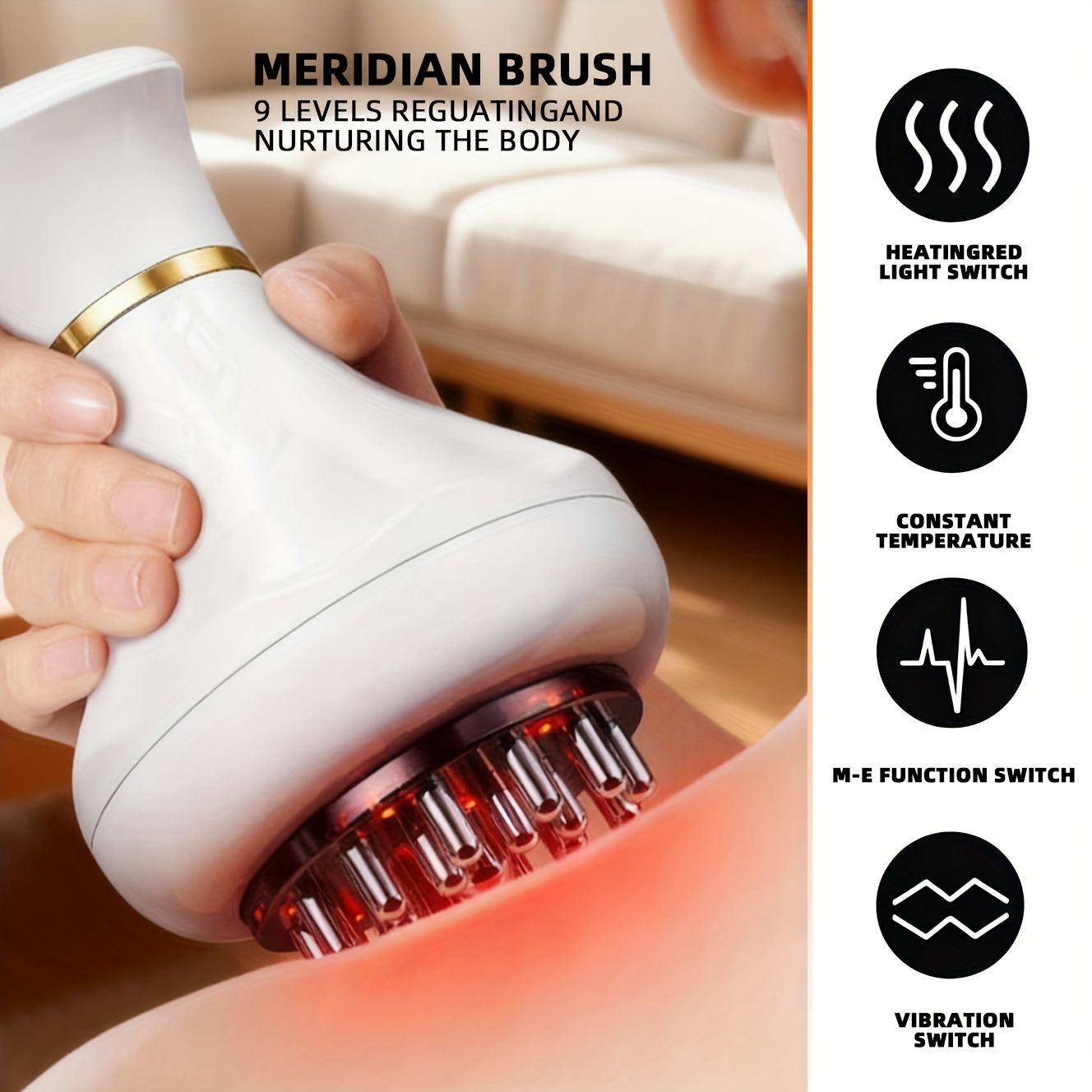 White Gray portable body massager view 7