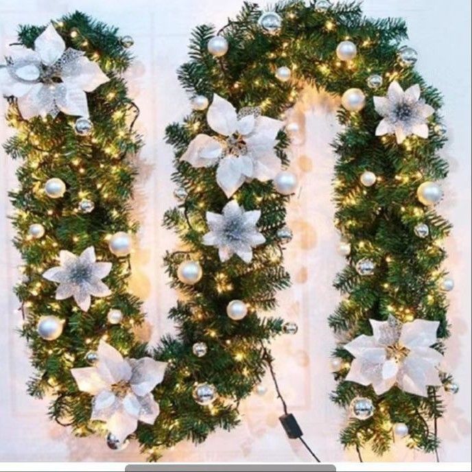 Christmas Garland 2 Piece Set 2.7m Garland Garland With Lights Christmas Home view 2