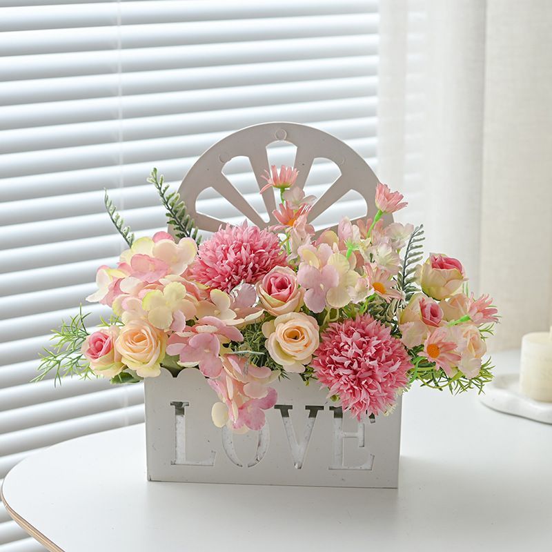 Artificial Sunflowers Wall Hanging Flowers Simulation Flower Basket Living view 7