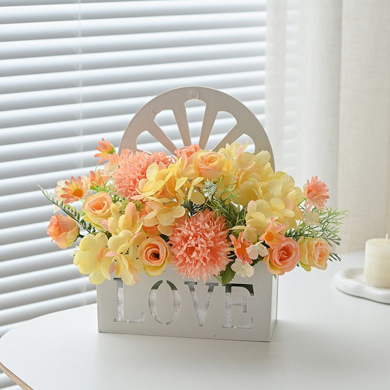 Artificial Sunflowers Wall Hanging Flowers Simulation Flower Basket Living view 6