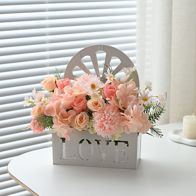 Artificial Sunflowers Wall Hanging Flowers Simulation Flower Basket Living view 4