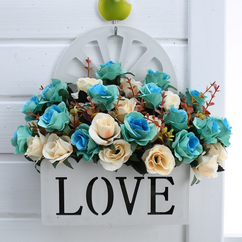 Artificial Sunflowers Wall Hanging Flowers Simulation Flower Basket Living view 5