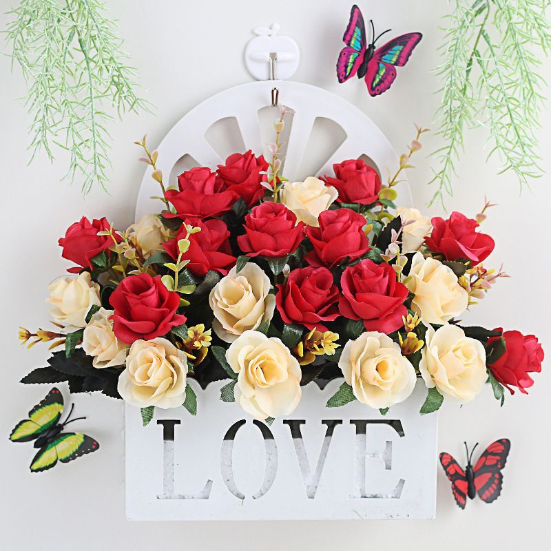 Artificial Sunflowers Wall Hanging Flowers Simulation Flower Basket Living view 8