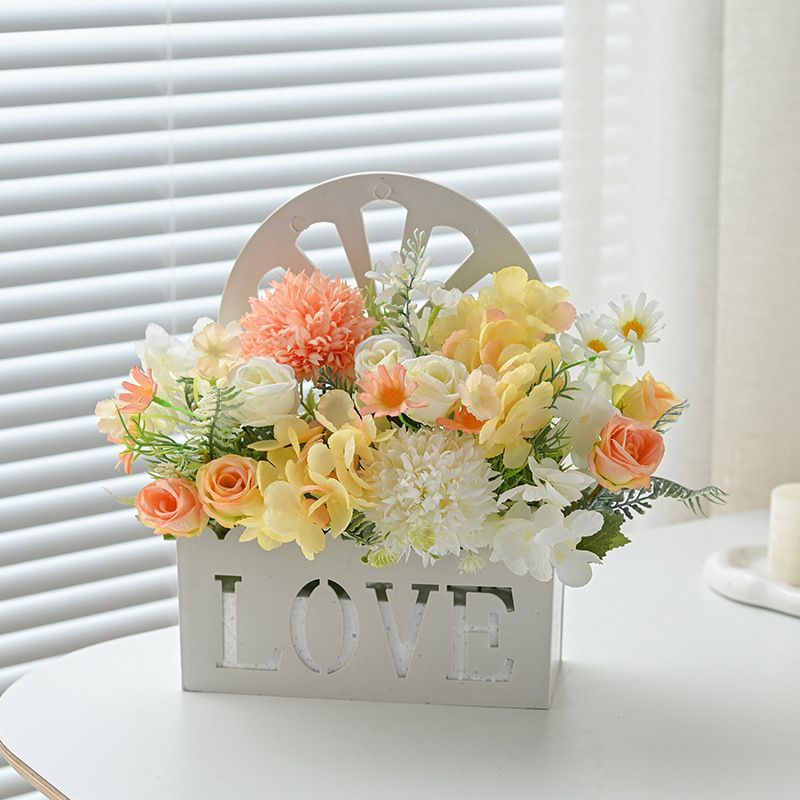 Artificial Sunflowers Wall Hanging Flowers Simulation Flower Basket Living view 3