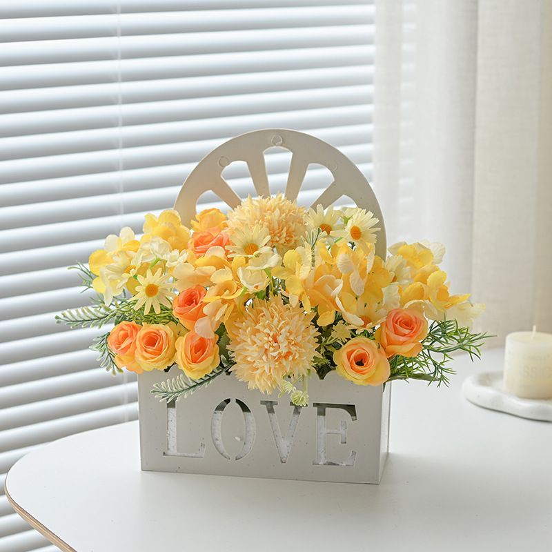 Artificial Sunflowers Wall Hanging Flowers Simulation Flower Basket Living view 6