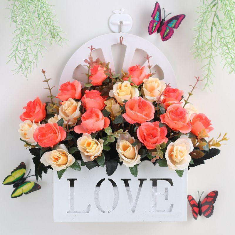 Artificial Sunflowers Wall Hanging Flowers Simulation Flower Basket Living view 11