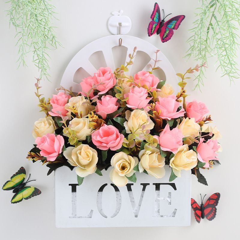 Artificial Sunflowers Wall Hanging Flowers Simulation Flower Basket Living view 12