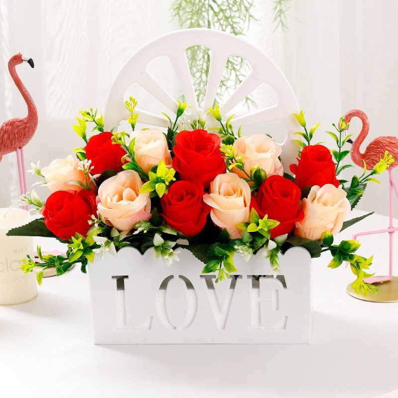 Artificial Sunflowers Wall Hanging Flowers Simulation Flower Basket Living view 10