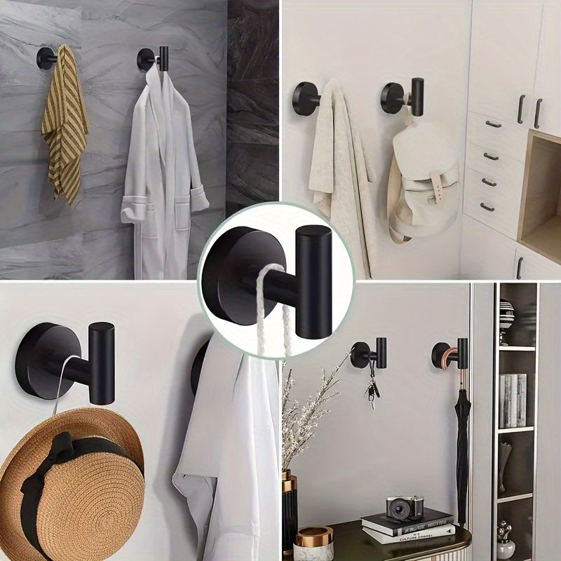 Silver Gray Bathroom Shower Accessories 11-Piece Set Towel Bars Hooks Soap view 2