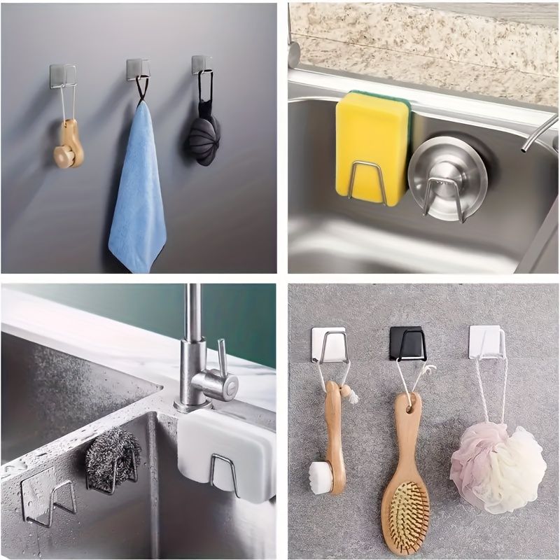 Silver Gray Bathroom Shower Accessories 11-Piece Set Towel Bars Hooks Soap view 7
