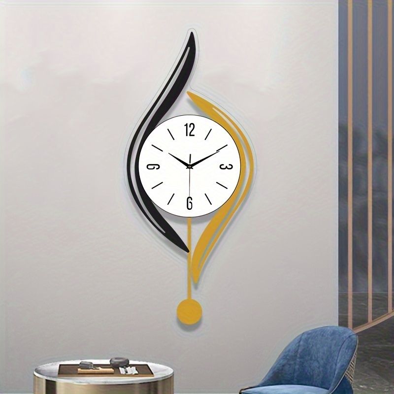 Gold Black Wall Clock Modern Wall Clock Decorative Wall Clock Silent Wall Clock view 10