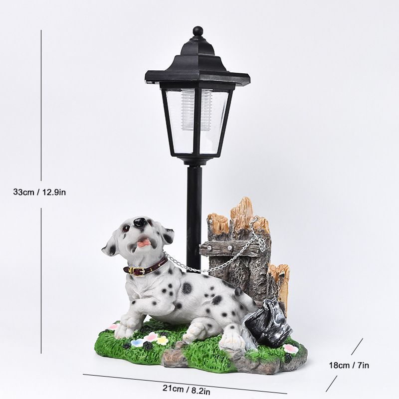 Resin Hummingbird Solar Lamp Outdoor Garden Sculpture Couple Hummingbird — image 1