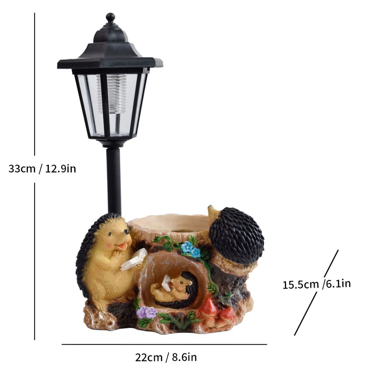 Resin Hummingbird Solar Lamp Outdoor Garden Sculpture Couple Hummingbird view 10