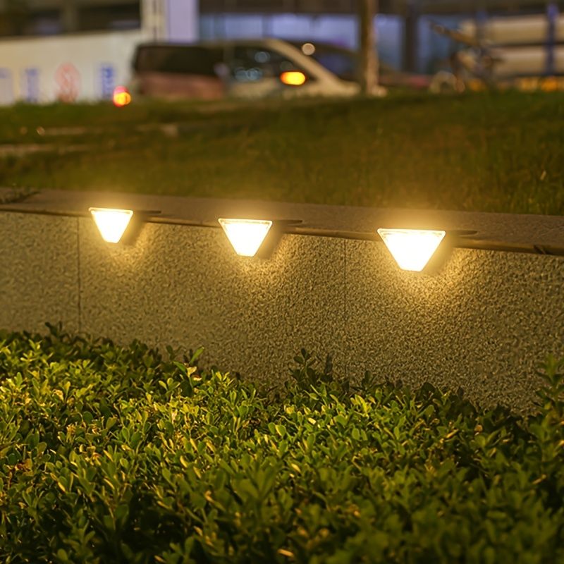 Black Solar-Powered Night Lights LED Night Lights 8-Pack Night Lights Garden view 6