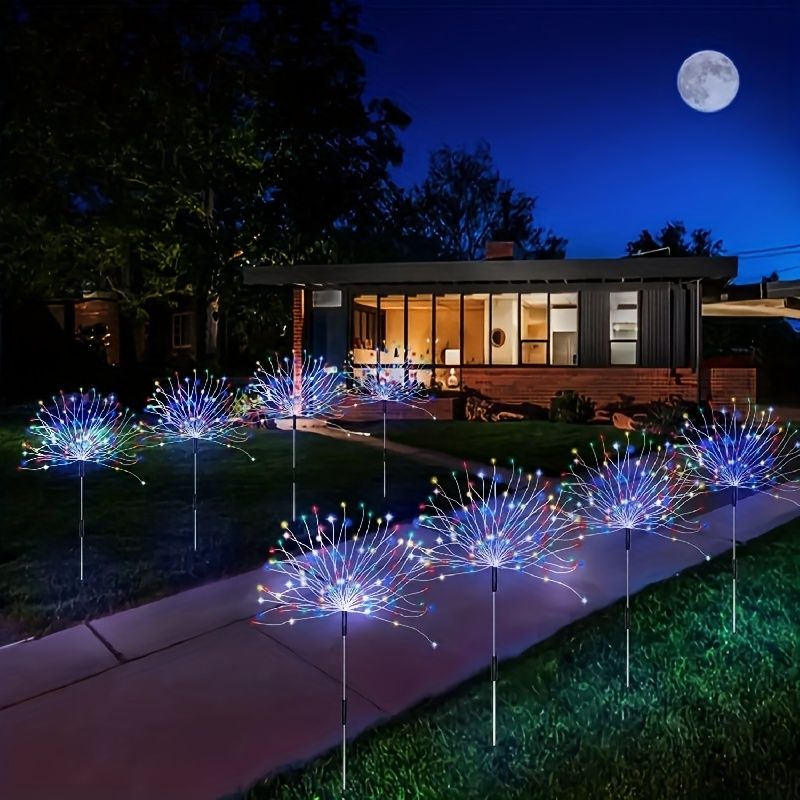 Black Firework-Style LED Lights Outdoor Lighting Garden Lights 6-Pack 480 Lights — image 1