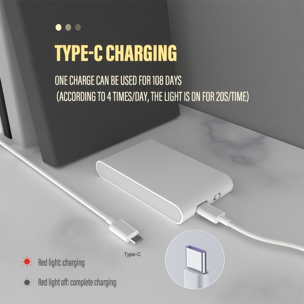 White Black Smart Sensor Night Light USB Charging Night Light Automatic Night view 10