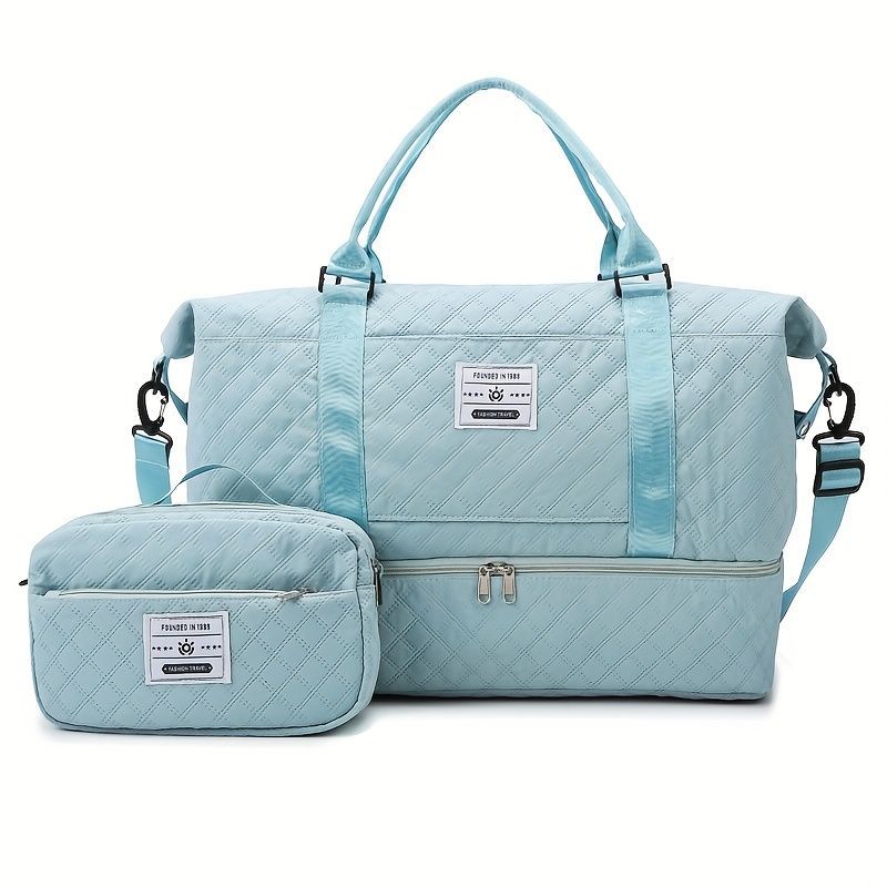 Travel Duffel Bag Small Pouch Travel Accessories Quilted Design Organized view 5