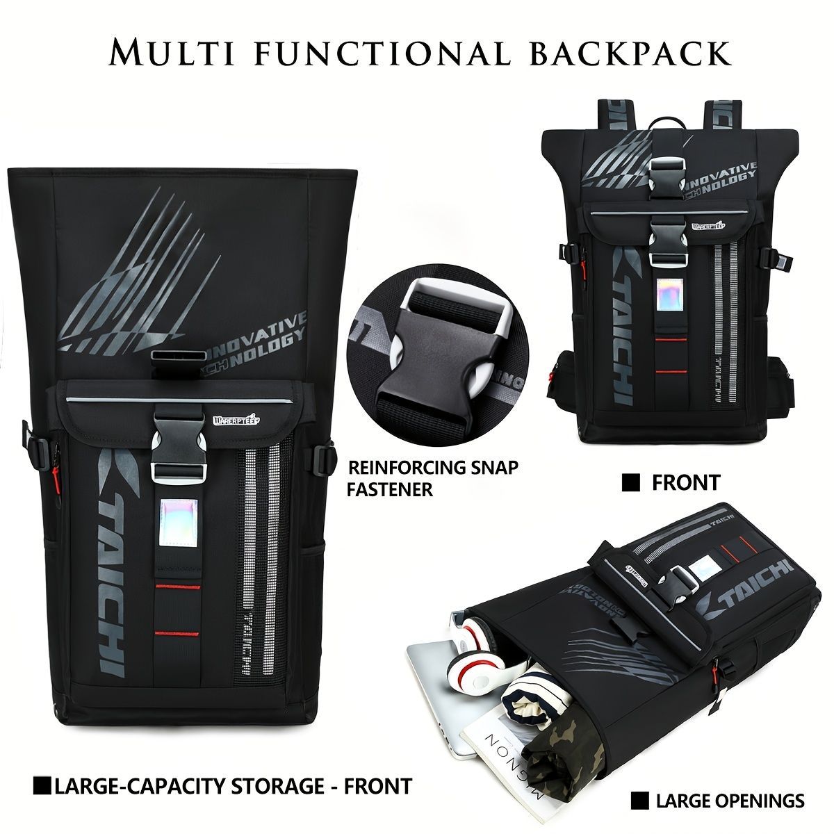 Waterproof Backpack Travel Backpack Taichi Backpack Laptop Backpack Multiple view 8