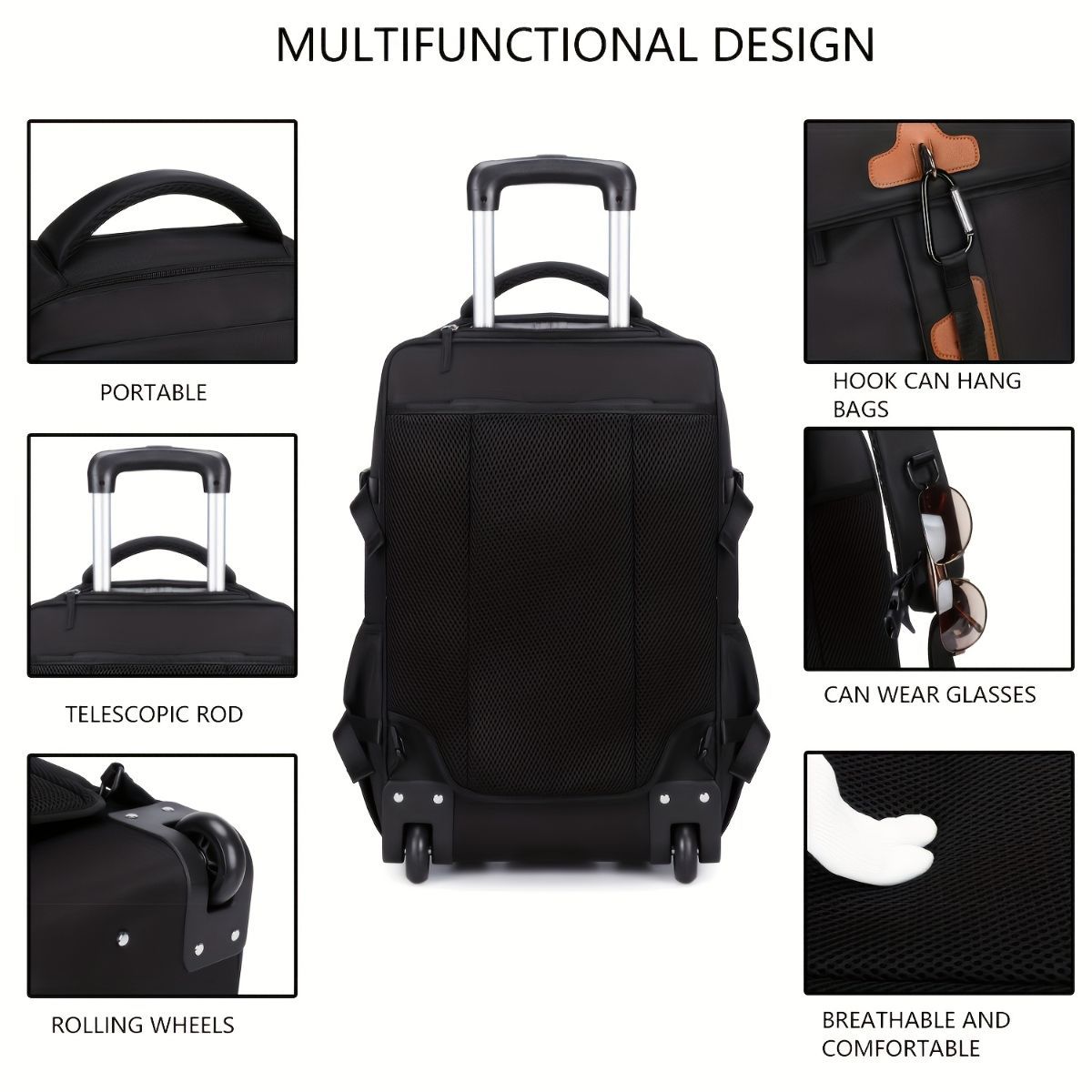 Travel Backpack With Wheels Convertible Backpack Rolling Backpack Australia view 7