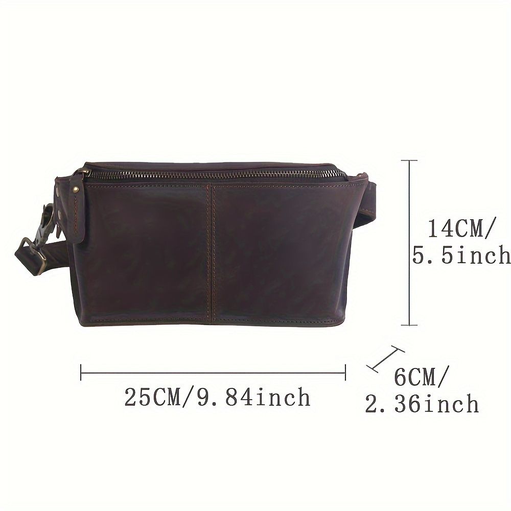 dark coffee color Black Top-Grain Leather Cross-Body Bag Leather Crossbody Bag view 6