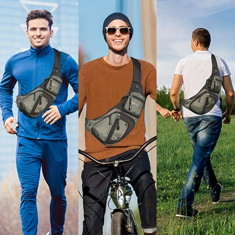 Black Cross-Body Sling Backpack Travel Backpack Grey Backpack Blue Backpack Black view 12