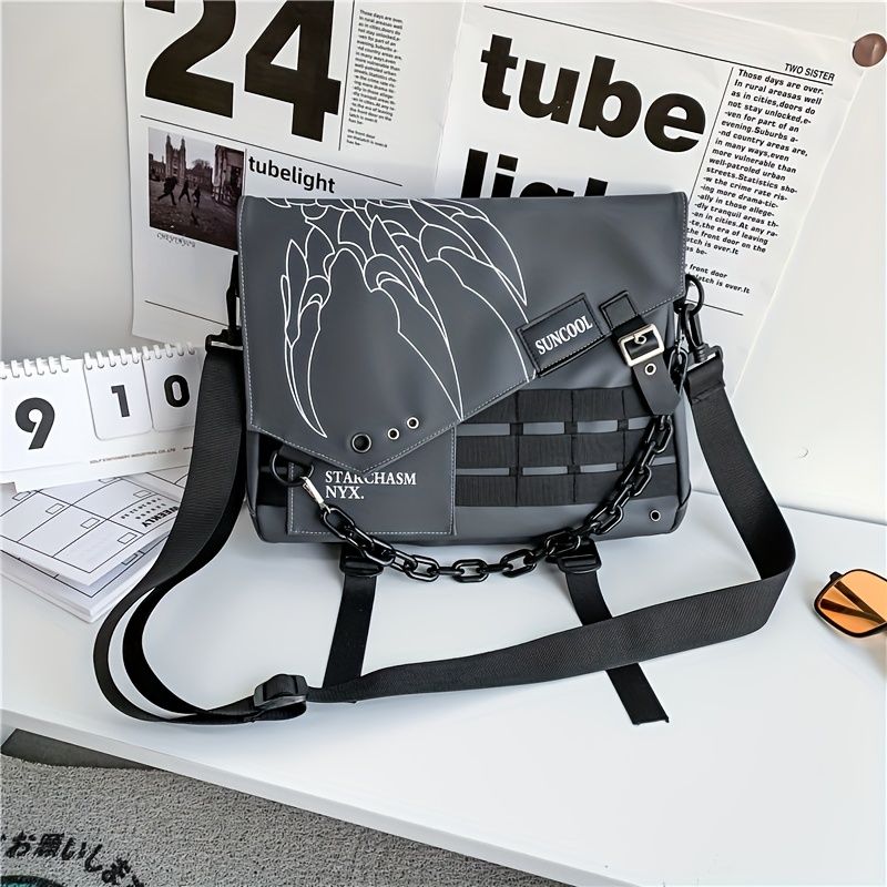 Gray Black Cross-Body Backpack Travel Backpack Fashionable Backpack view 11