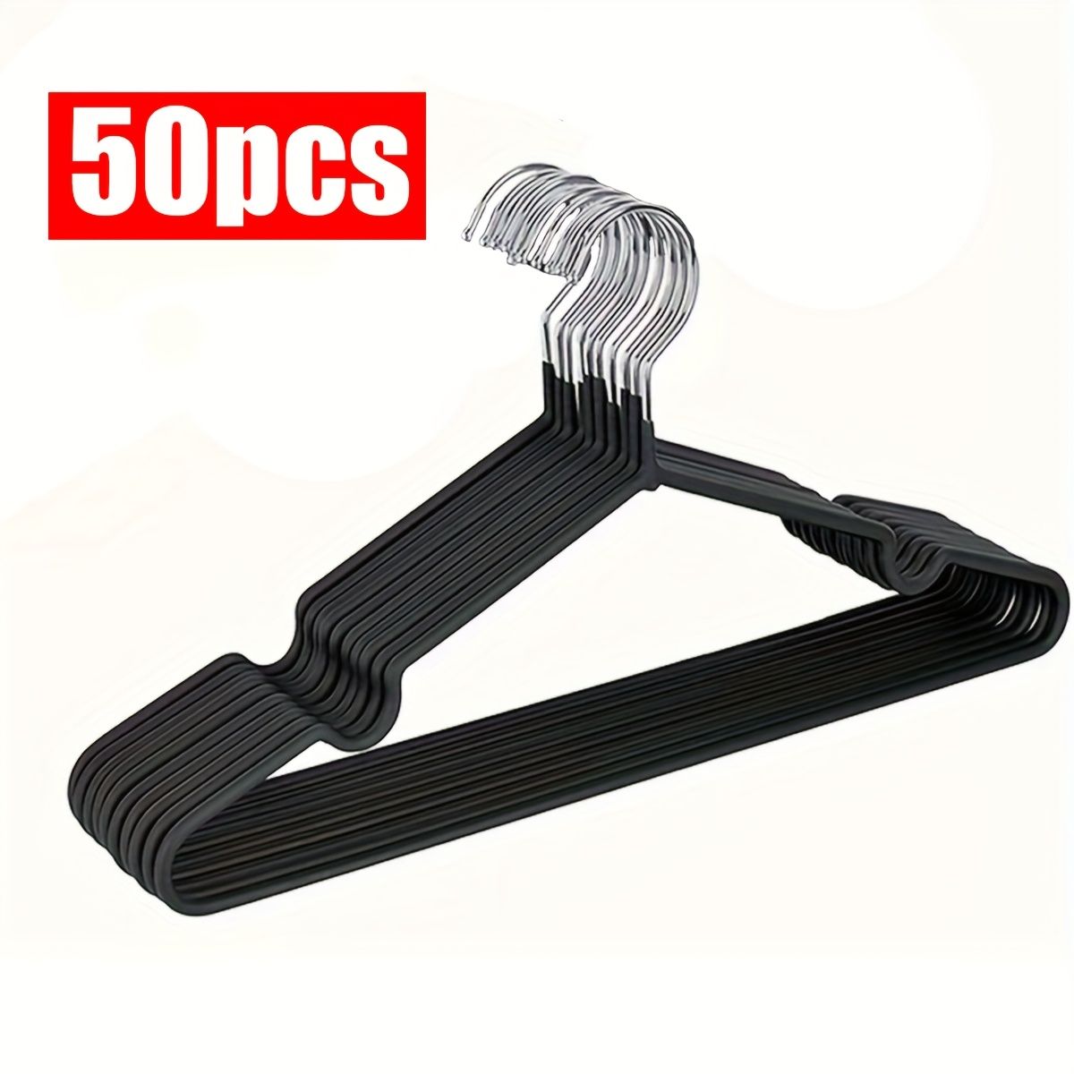 Black Blue plastic-coated metal hangers