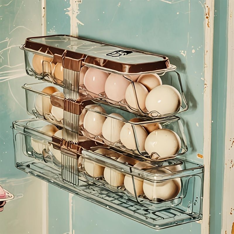 Beige Gold egg storage box view 2