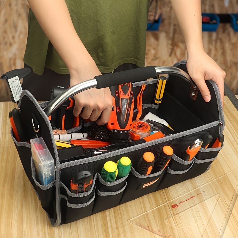 Black Yellow portable tool organizer view 10