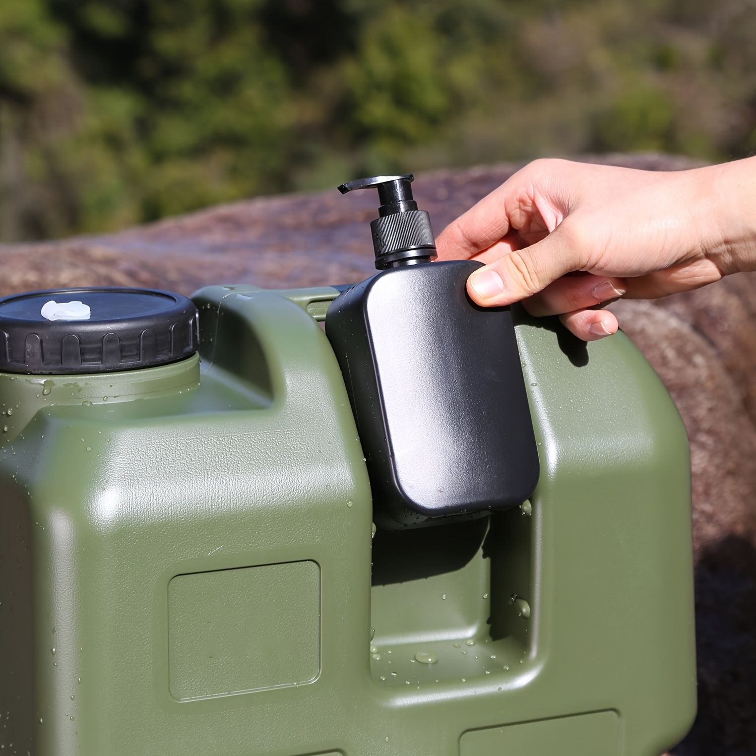 Green 20L water container view 3