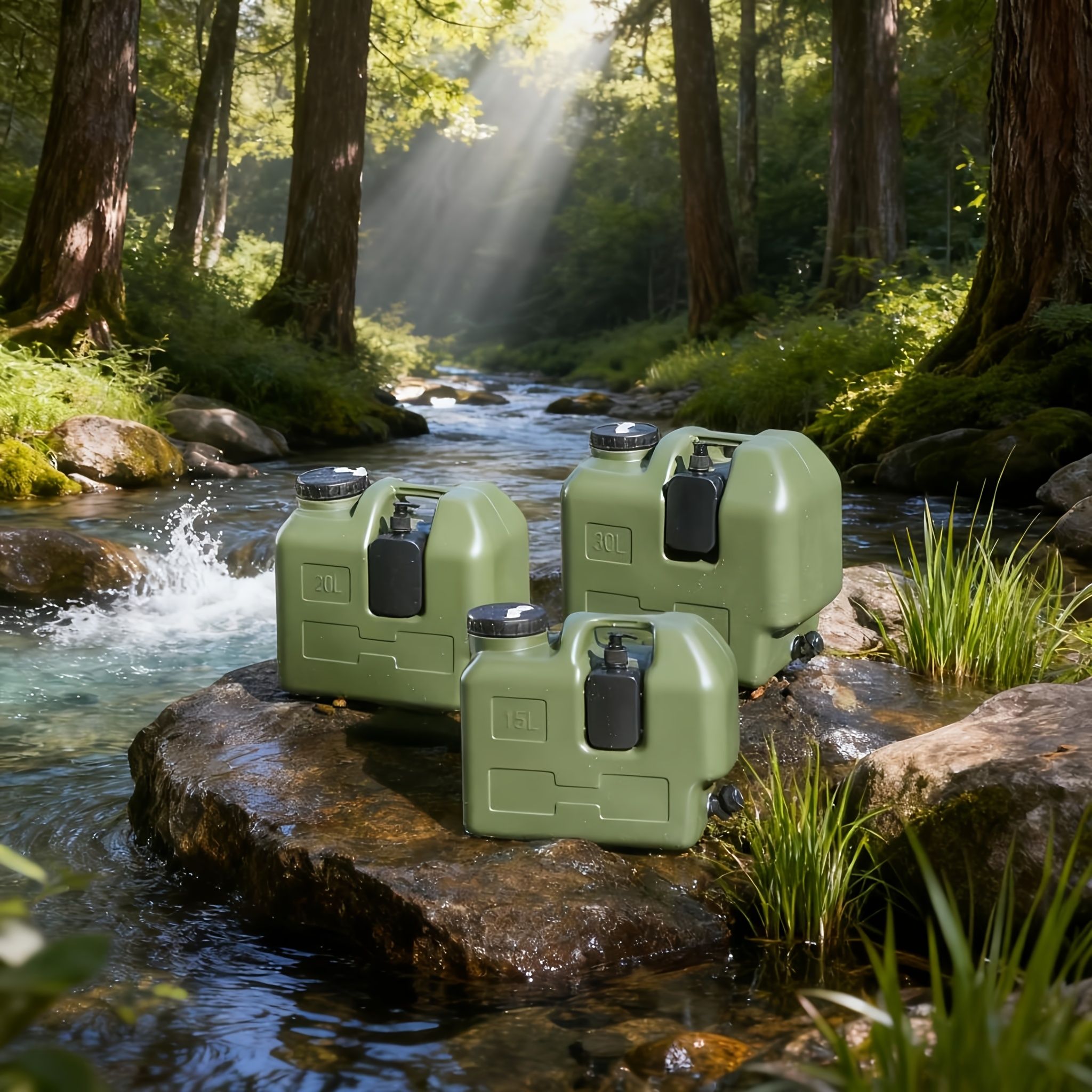 Green 20L water container view 9
