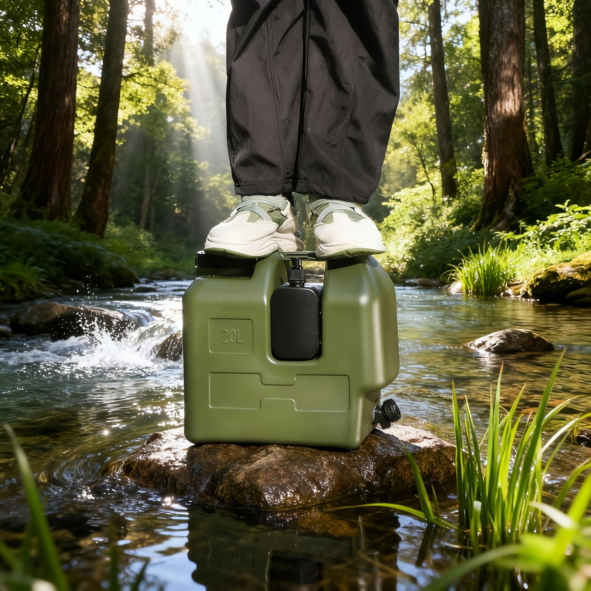 Green 20L water container view 11