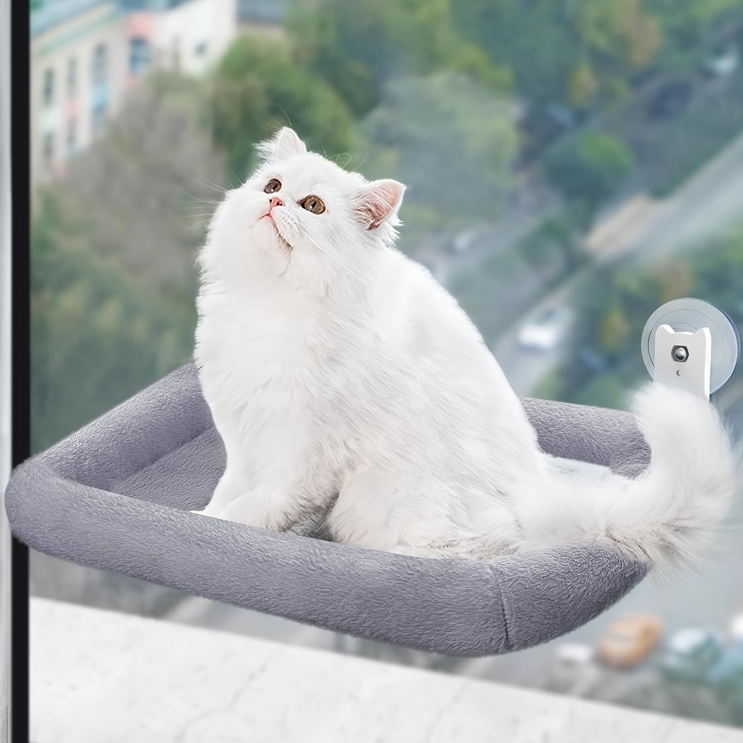 Gray cat bed, window cat bed, cat furniture, cat supplies, Australian cat bed view 2