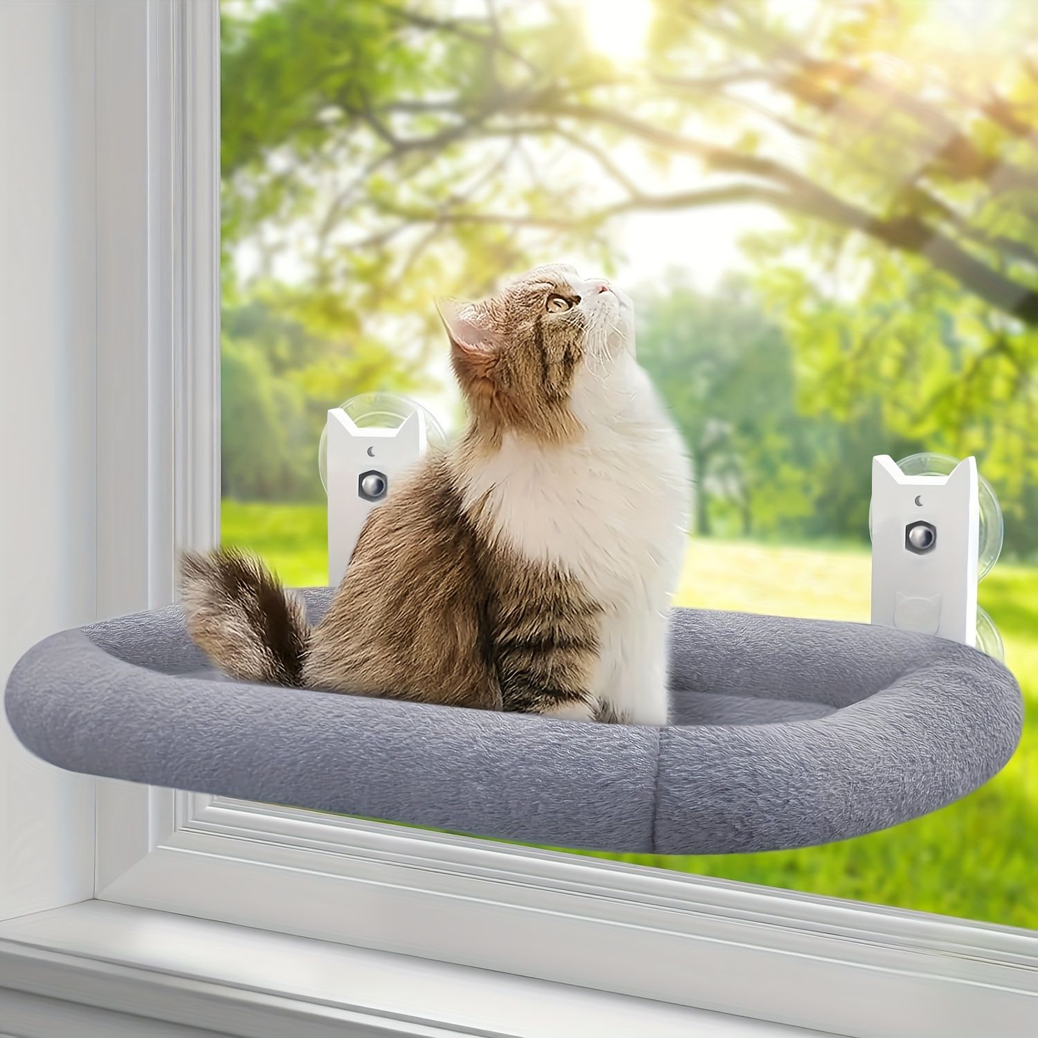 Gray cat bed, window cat bed, cat furniture, cat supplies, Australian cat bed view 7