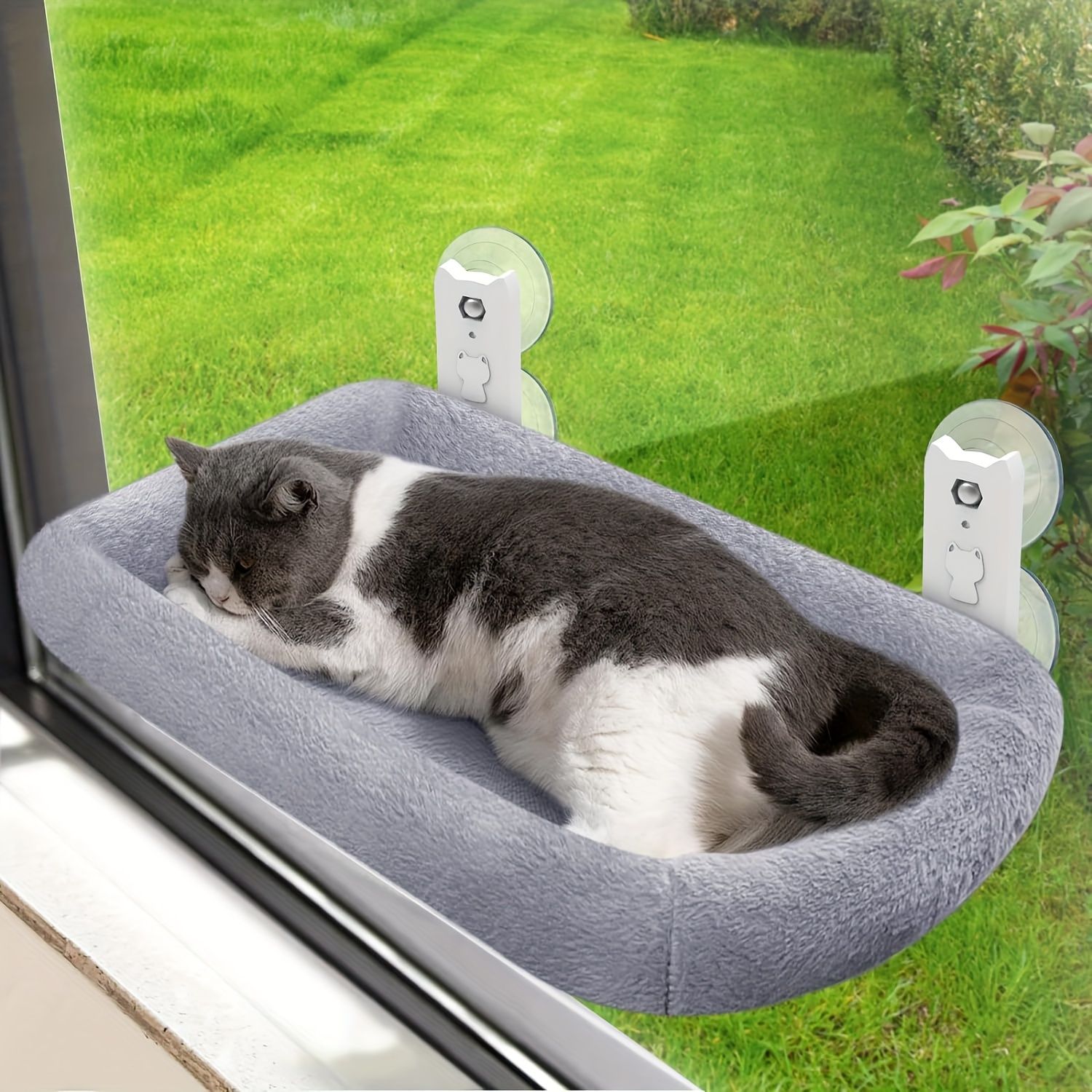 Gray cat bed, window cat bed, cat furniture, cat supplies, Australian cat bed view 9
