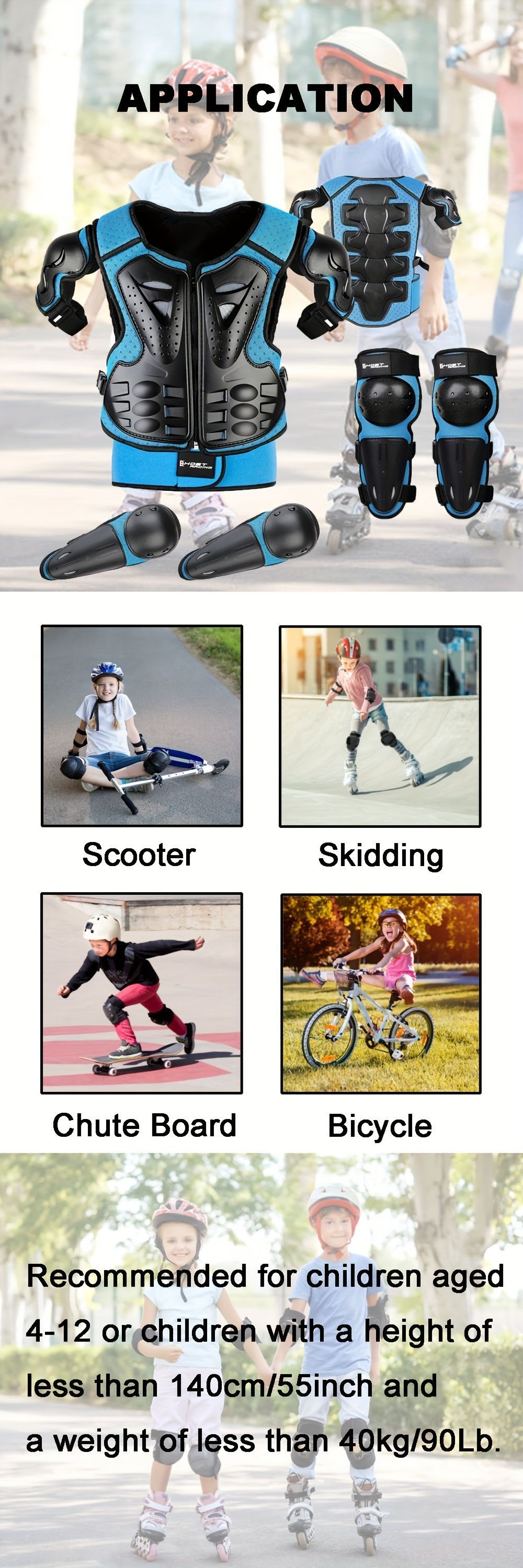 Kids Cycling Armor Cycling Protection Children'S Cycling Gear Chest Guard For view 11