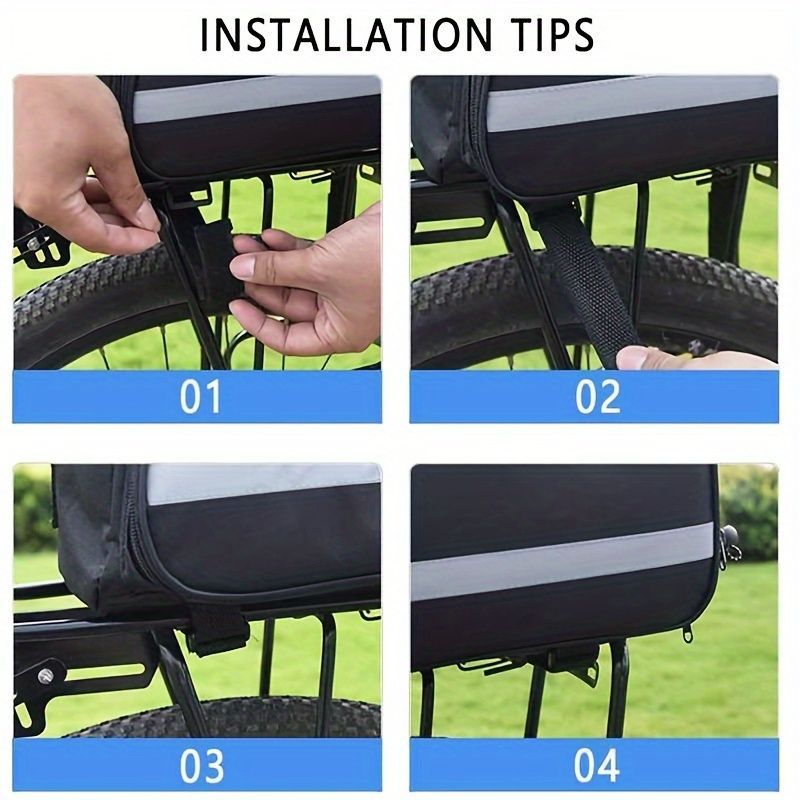 Bicycle Rear Rack Bag Expandable Bike Bag 27L Bike Storage Cycling Accessories view 8
