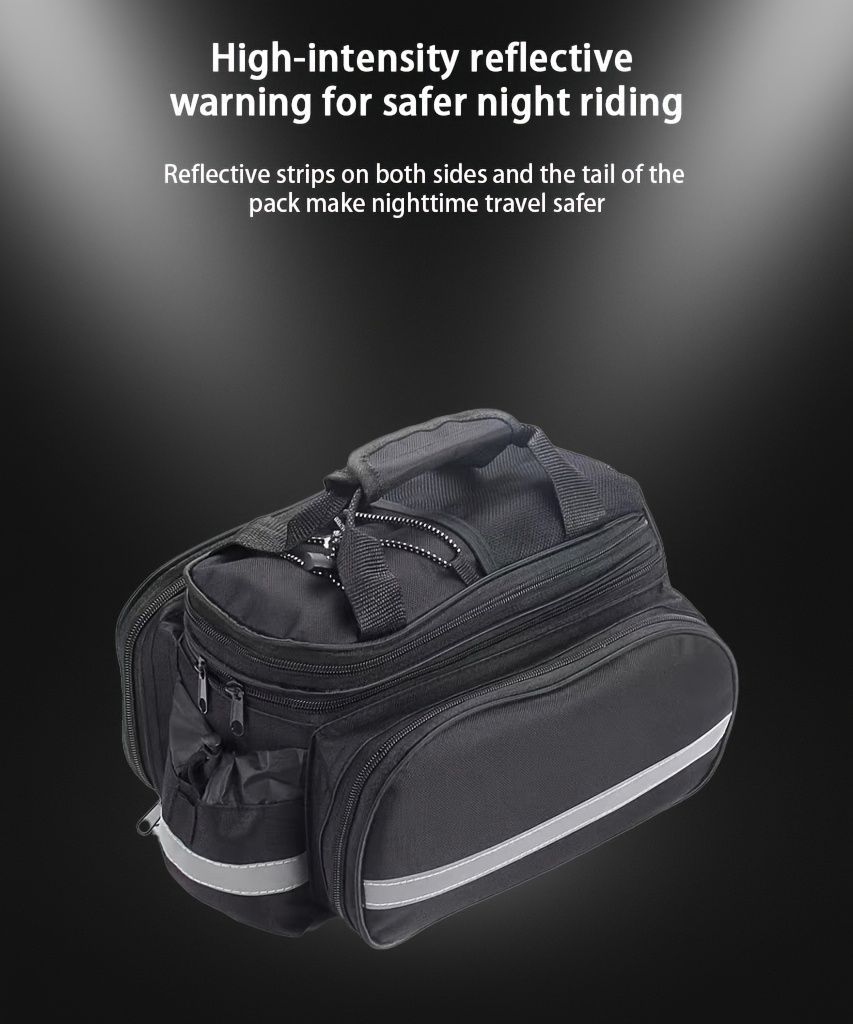 Bicycle Rear Rack Bag Expandable Bike Bag 27L Bike Storage Cycling Accessories view 10