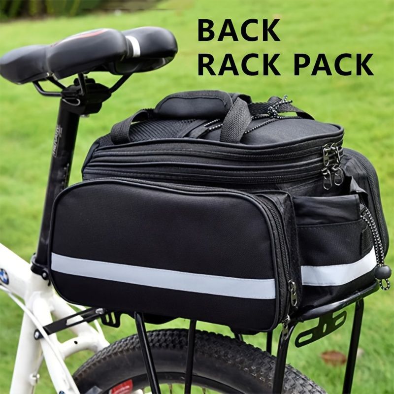 Bicycle Rear Rack Bag Expandable Bike Bag 27L Bike Storage Cycling Accessories — image 1