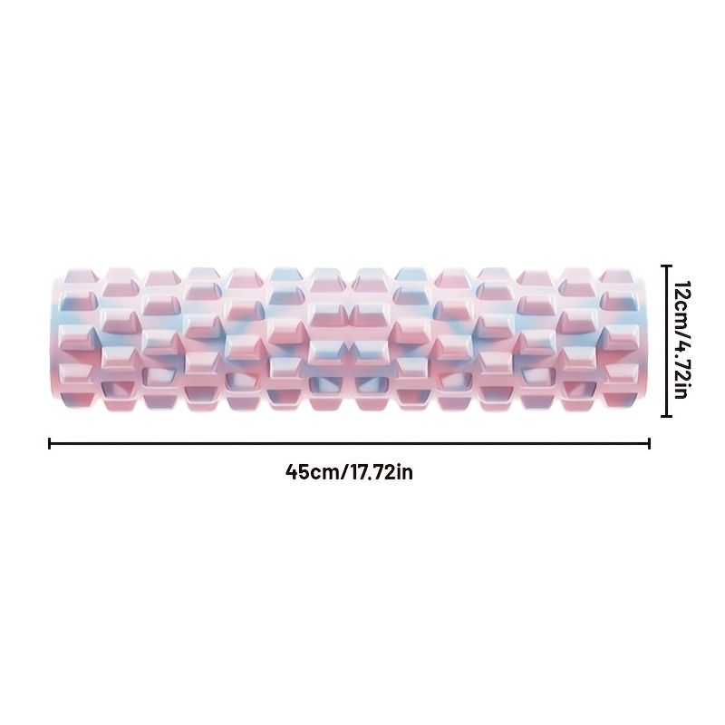Pink foam roller, muscle recovery, fitness accessory, deep tissue massage