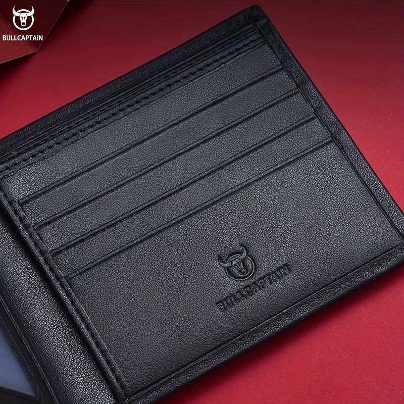 Bullcaptain Genuine Leather Men'S Wallet Multi Card Slots Large Capacity view 6