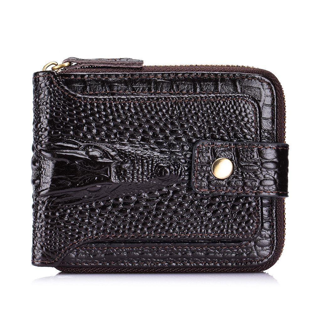 Men'S Wallet Genuine Leather Wallet Alligator-Embossed Wallet Horizontal view 4