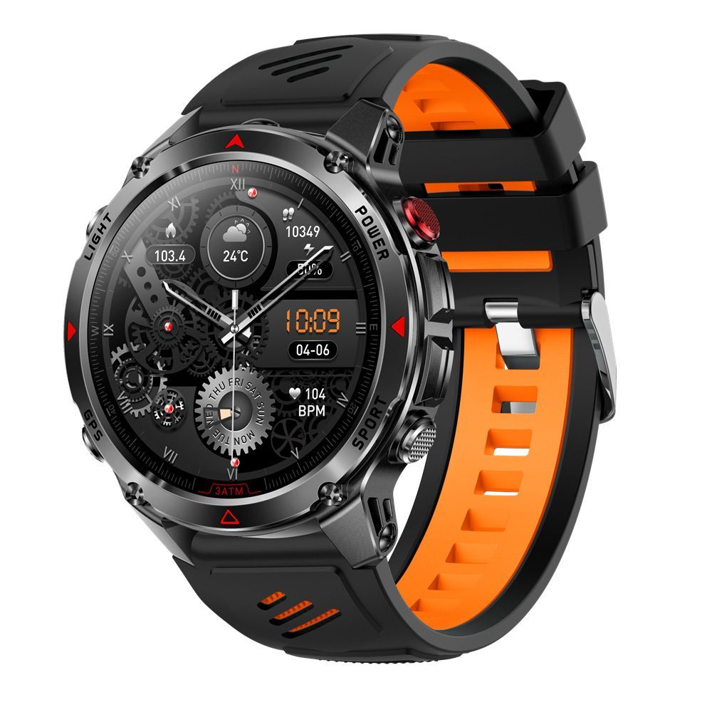 men's smart watch, HT37, GPS positioning, Bluetooth call, heart-rate — image 1