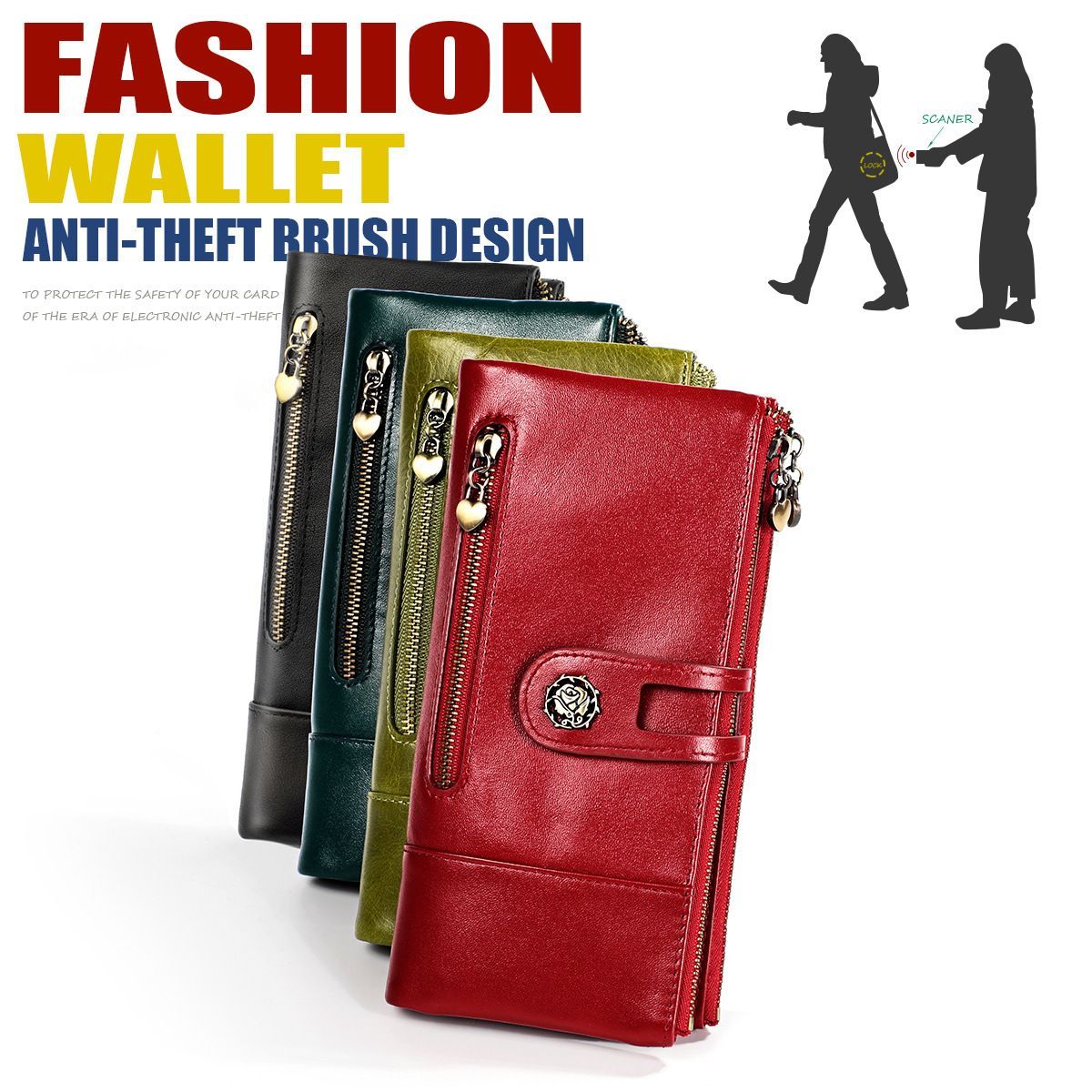 Women'S Wallet Anti-Theft Wallet Vintage Leather Wallet Korean-Style Wallet view 9
