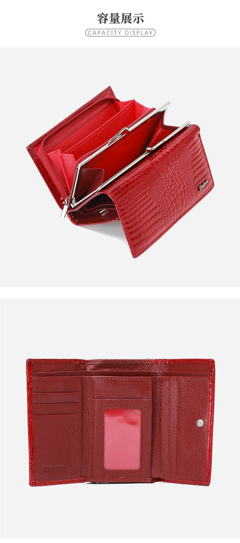 Genuine Leather Women'S Wallet Multifunctional Wallet Large Capacity Wallet view 8